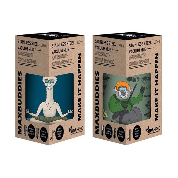 Maxbuddies Ανοιξείδωτη Κούπα Θερμός 300ml