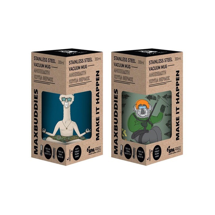 Maxbuddies Ανοιξείδωτη Κούπα Θερμός 300ml