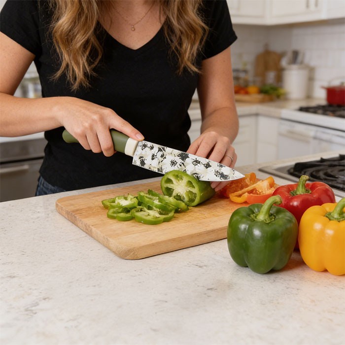 Floral Knife Μαχαίρι Κουζίνας Με Θήκη