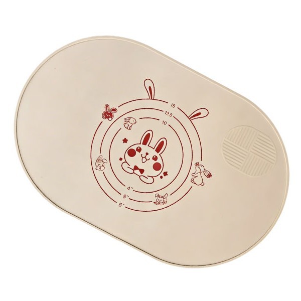 FlexiPlacemat Οβάλ Σουπλά Σιλικόνης Για Άνοιγμα Ζύμης Μπεζ