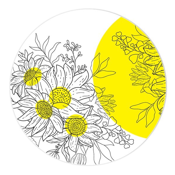 Sunflower Σουπλά Από PVC Με Εκτύπωση D40cm