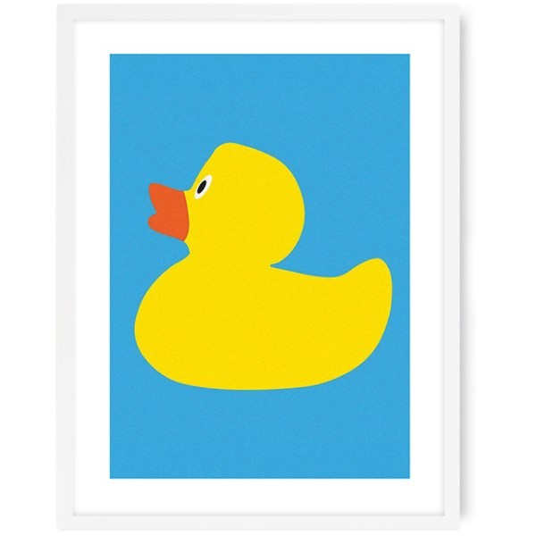 Yellow Duck Poster Τοίχου Με Λευκή Ξύλινη Κορνίζα 15x20cm