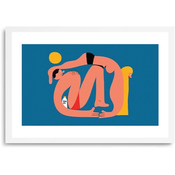 Man&Woman Poster Τοίχου Με Λευκή Ξύλινη Κορνίζα 30x20cm