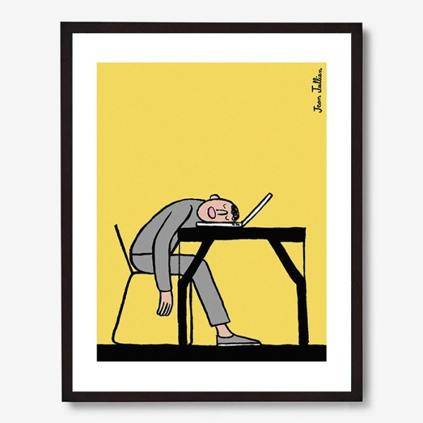 Sleeping Man Poster Τοίχου Με Μαύρη Ξύλινη Κορνίζα 40x50cm