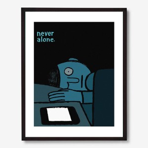 Never Alone Poster Τοίχου Με Μαύρη Ξύλινη Κορνίζα 40x50cm