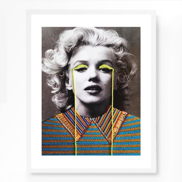 Marilyn Monroe Poster Τοίχου Με Λευκή Ξύλινη Κορνίζα 40x50cm