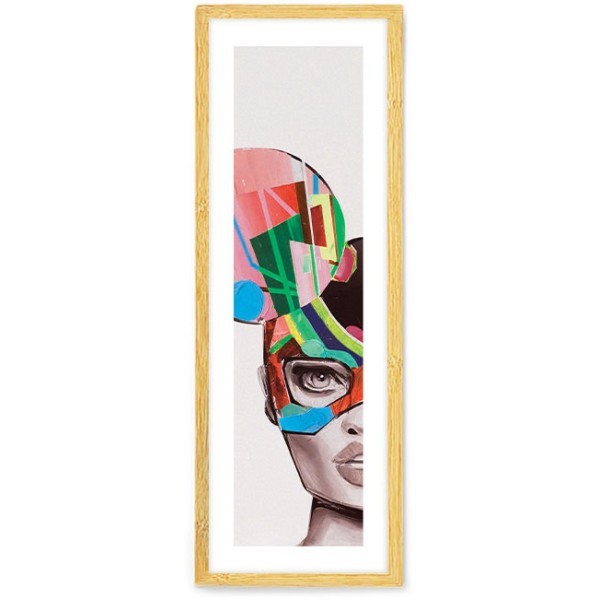 Woman Poster Τοίχου Με Φυσική Ξύλινη Κορνίζα 20x60cm Right Mask