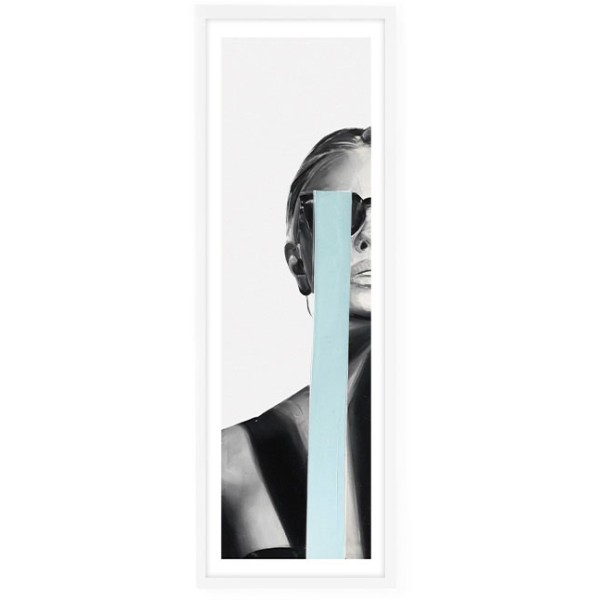 Woman Poster Τοίχου Με Λευκή Ξύλινη Κορνίζα 30x90cm Γαλάζιο