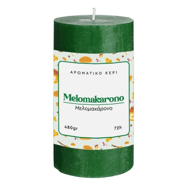 Melomakarono Αρωματικό Κερί Κορμός Πράσινο 7x13cm