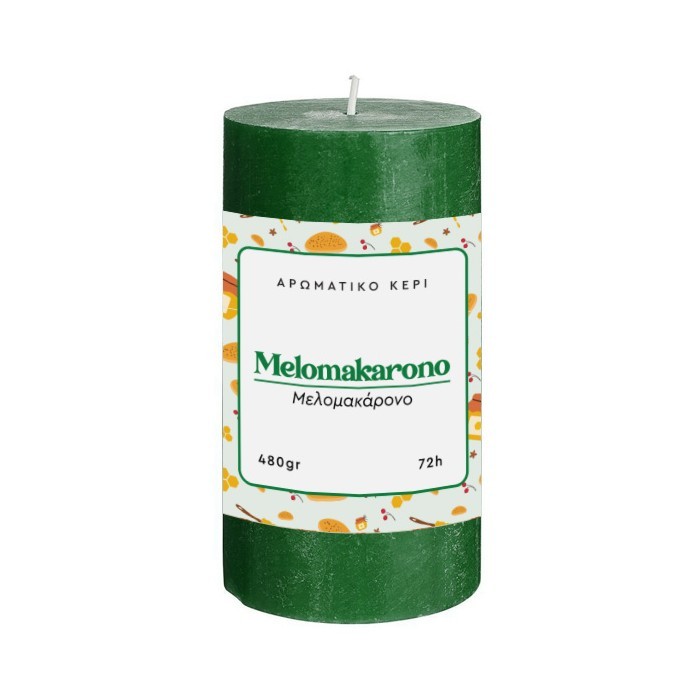 Melomakarono Αρωματικό Κερί Κορμός Πράσινο 7x13cm