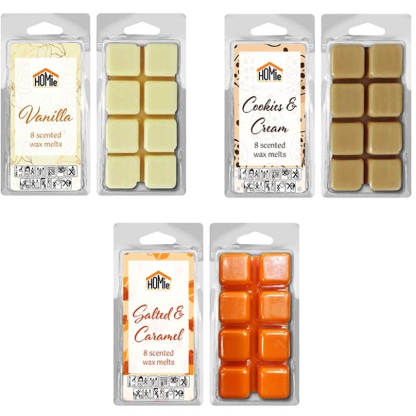 Xmas Wax Αρωματικό wax Melt Βανίλια Σετ 8 Κύβοι 80gr 