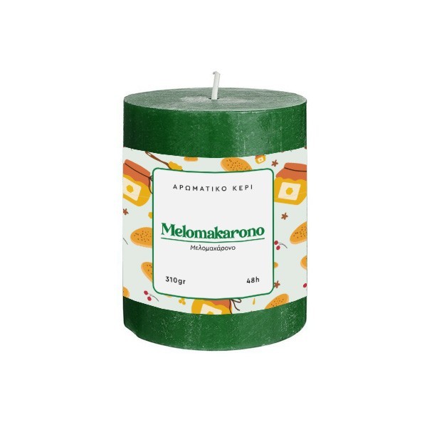 Melomakarono Αρωματικό Κερί Κορμός Πράσινο 7x8cm