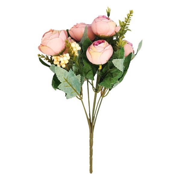 Roses Bouquet Τεχνητό Λουλούδι 29cm Ροζ