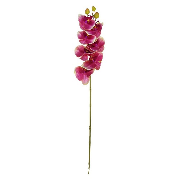 Orchid Branch Τεχνητό Λουλούδι 92cm Λευκό Μωβ