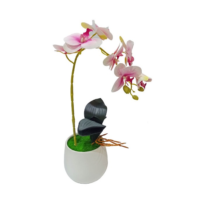 Phalaenopsis Διακοσμητικό Τεχνητό Φυτό σε Γλαστράκι