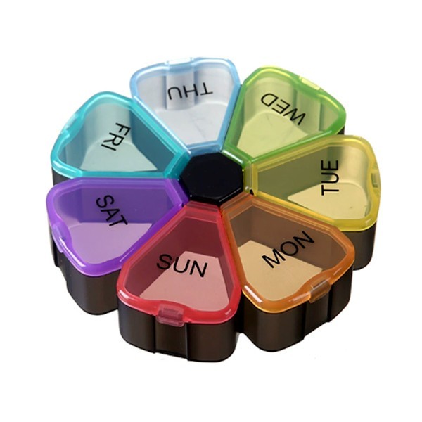 Round Φορητή Θήκη Φαρμάκων Πολύχρωμη 11,8x2,3cm