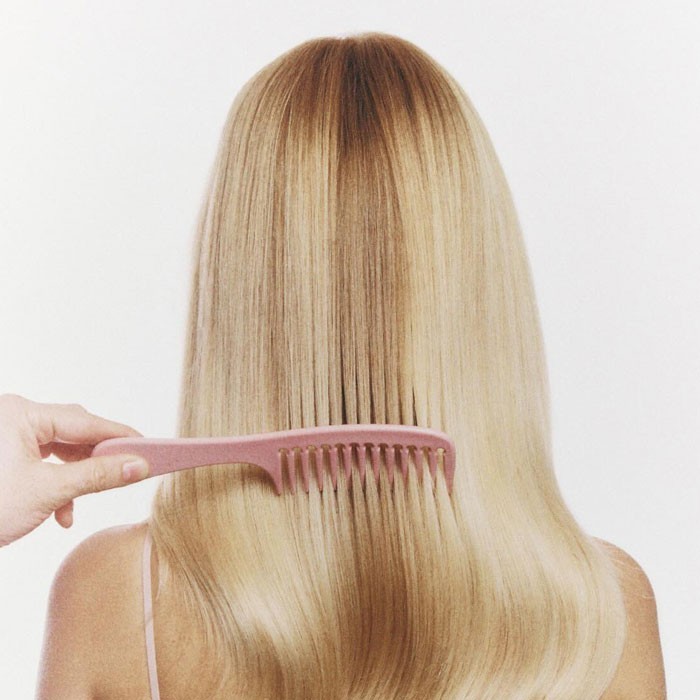 Styling Comb Χτένα Με Χοντρά Δόντια Και Μεγάλη Στρογγυλή Λαβή Ροζ