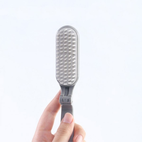 Oval Brush Πτυσσόμενη Χτένα Μαλλιών Για Άνετο Χτένισμα Σκούρο Γκρι