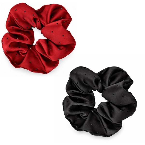 Glam Λάστιχο Μαλλιών Scrunchie με Στρας Μαύρο