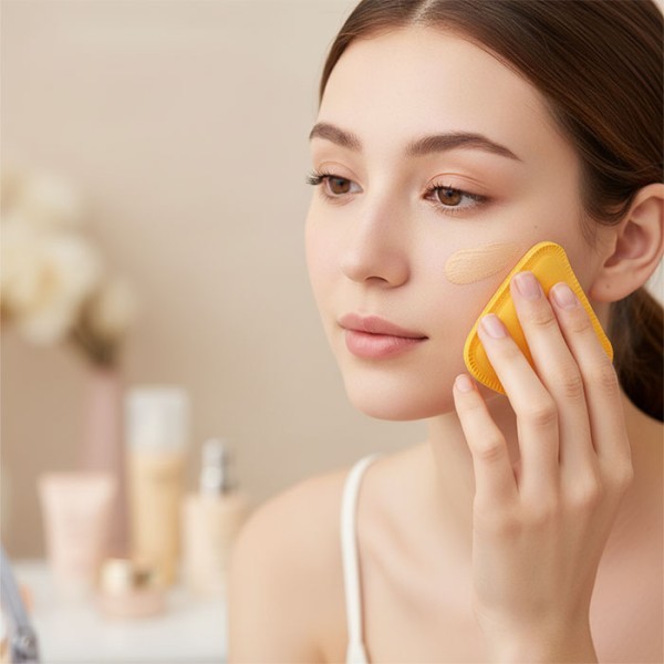 Puff Σφουγγαράκι Πούδρας Απαλή Και Ομοιόμορφη Εφαρμογή Μπλε