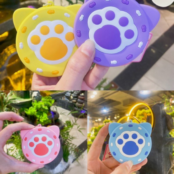 Cat Paw Μπρελόκ Καθρέφτης Πατούσα Γάτας Μωβ