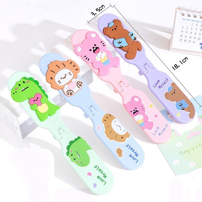 Love Myself Πτυσσόμενη Χτένα Μαλλιών Ζωάκια