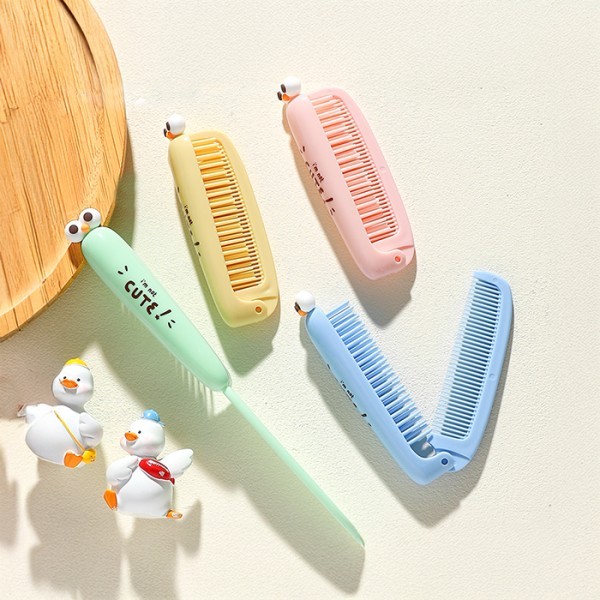 Cute Eyes Πτυσσόμενη Χτένα Μαλλιών Ματάκια Ροζ