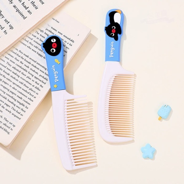 Pigu Penguin Blue Πλαστική Χτένα Μαλλιών Πιγκουινάκι Penguin
