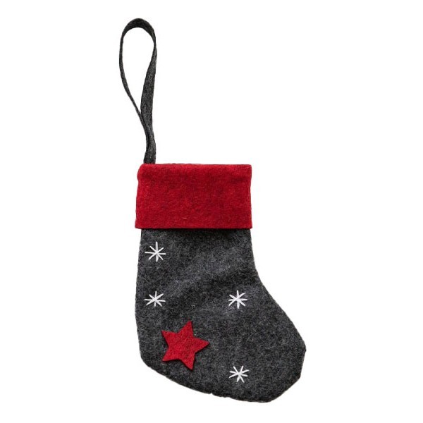 Santa Sock Χριστουγεννιάτικο Στολίδι Κόκκινο Αστέρι