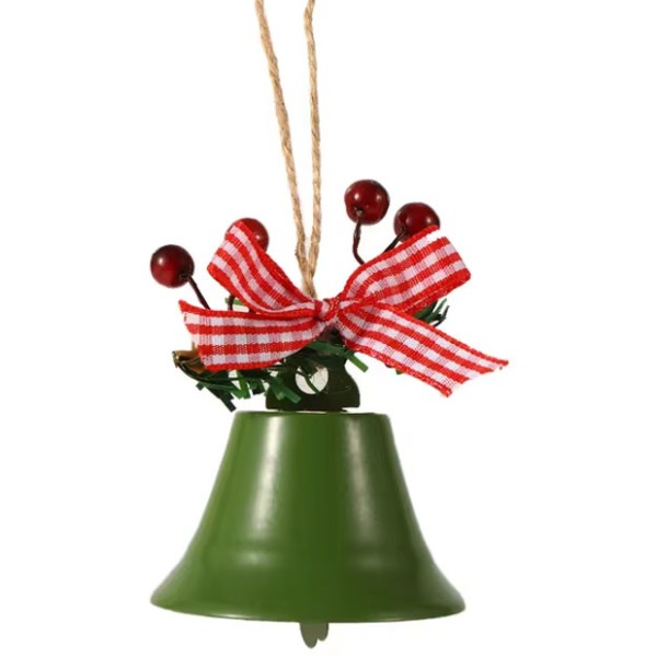 Iron Round Christmas Bell Χριστουγεννιάτικο Στολίδι Λευκό