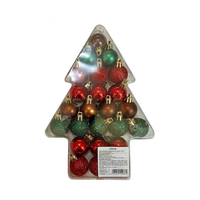 Tree Μπάλες Δέντρου Χριστουγέννων Σετ 24τεμ Δ3cm