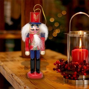 Kings Καρυοθραύστες Ξύλινοι Κρεμαστοί Σετ6 τεμ Υ12,5cm