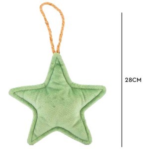 Velluto Βελούδινο Αστέρι Διακοσμητικό σε Απόχρωση Μέντας 10x2,5x28cm