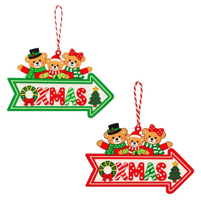 Xmas Arrow Bears Ξύλινο Στολίδι Βέλος 12x7cm