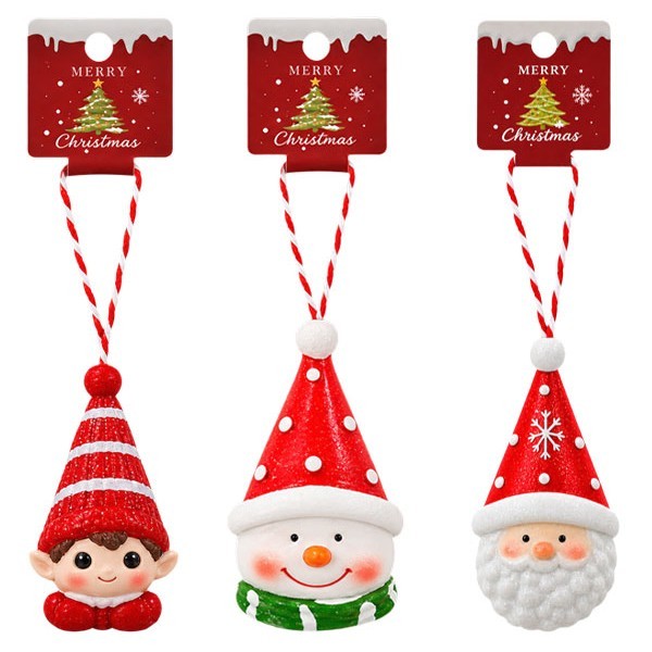 Xmas Festive Pointy Hat Κρεμαστό Στολίδι 4.3x8.5cm Santa