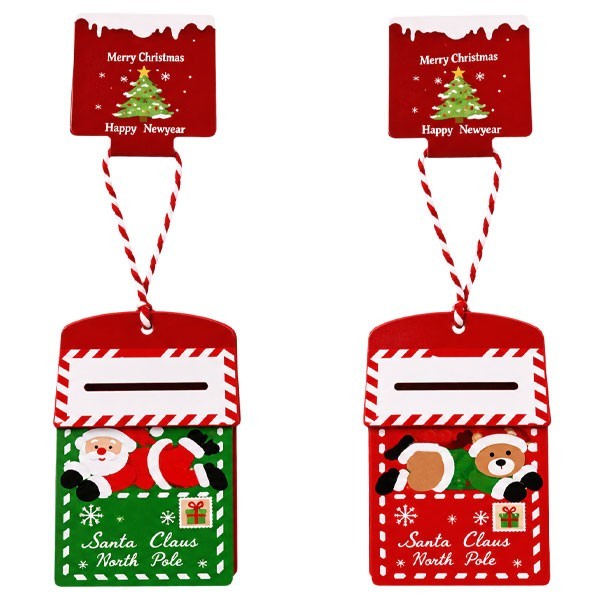 Xmas Santa Express Mailbox Ξύλινο Στολίδι 5x8.2cm Πράσινο