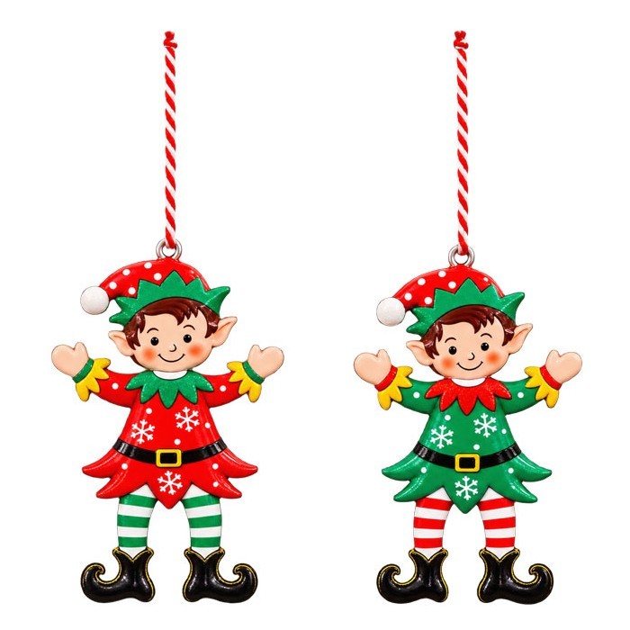 Xmas Dancing Elf Κρεμαστό Στολίδι 6x11.3cm