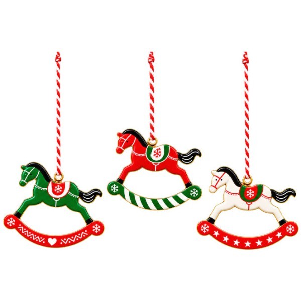 Rocking Horse Κρεμαστό Στολίδι 10.5x7cm Πράσινο