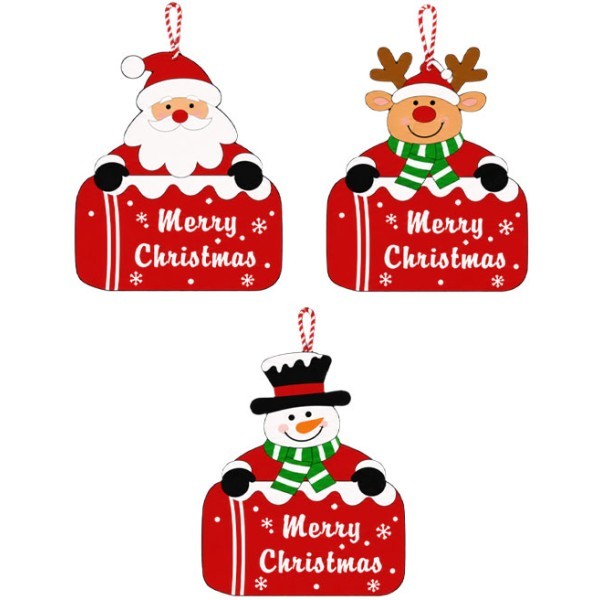 Merry Christmas Sign Κρεμαστό Στολίδι 8.3x25cm Reeinder