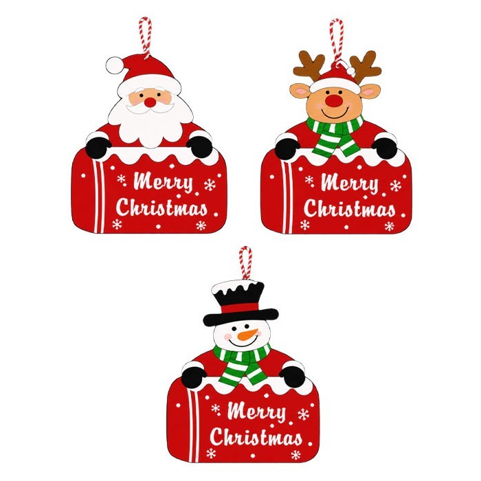 Merry Christmas Sign Κρεμαστό Στολίδι 8.3x25cm