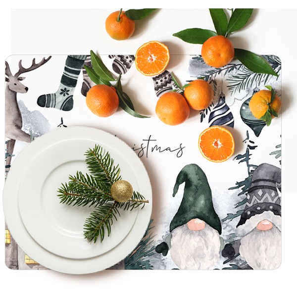 Christmas Σουπλά Από PVC Με Εκτύπωση 33x43cm