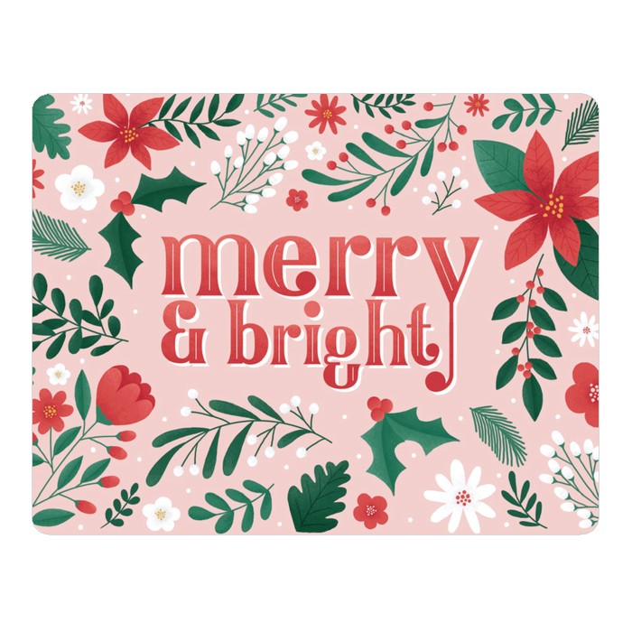 Merry & Bright Σουπλά Από PVC Με Εκτύπωση 33x43cm