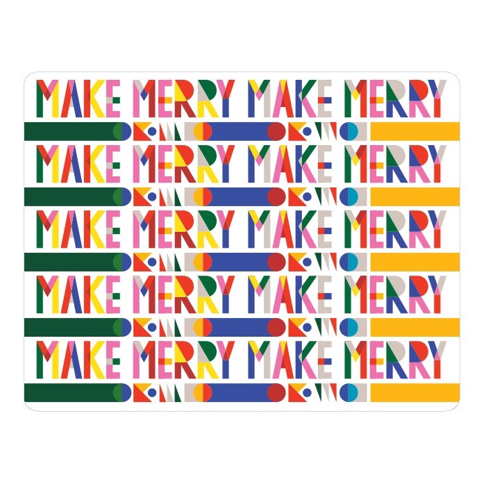 Make Merry 2 Σουπλά Από PVC Με Εκτύπωση 33x43cm