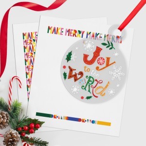 Joy to the World Χριστουγεννιάτικο Γούρι Από Plexiglass Με Εκτύπωση 12x15cm