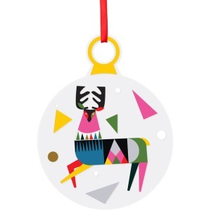 Reindeer Γούρι Από Plexiglass Με Εκτύπωση Τάρανδος 7x15cm