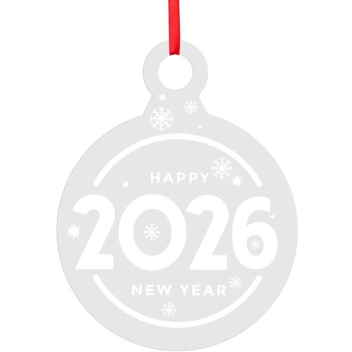 2026 Γούρι Από Plexiglass Με Εκτύπωση 12x15cm