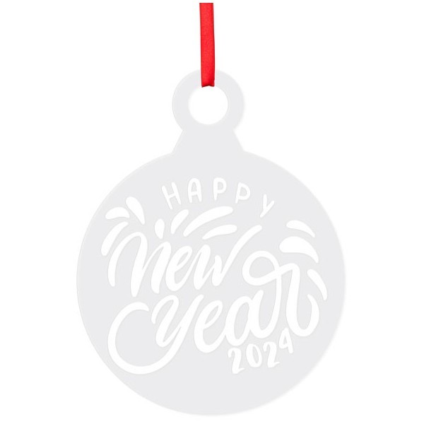 Happy New Year Γούρι Από Plexiglass Με Εκτύπωση 12x15cm