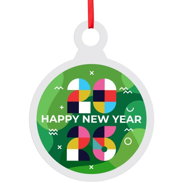 Happy NewYear 2 Γούρι Από Plexiglass Με Εκτύπωση 12x15cm