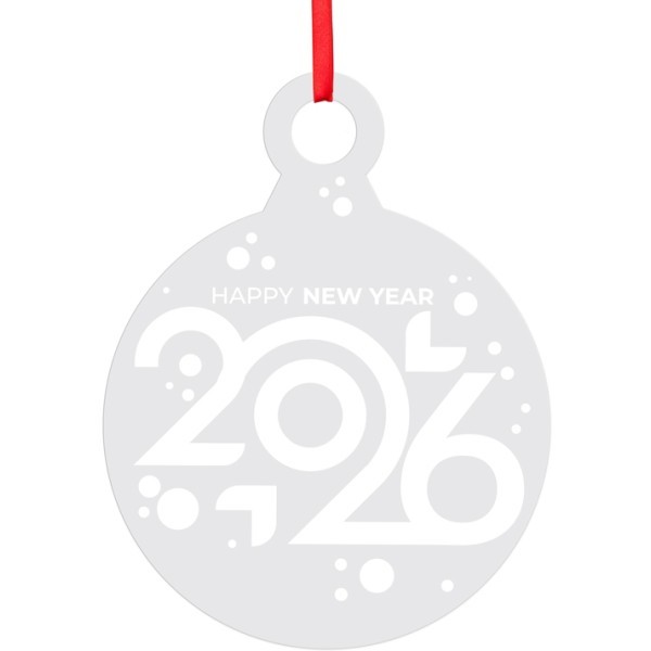 2025 Grey Γούρι Από Plexiglass Με Εκτύπωση 12x15cm