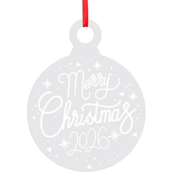 Merry Christmas Γούρι Από Plexiglass Με Εκτύπωση 12x15cm